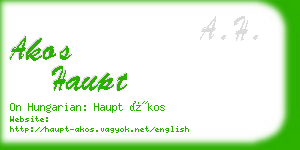 akos haupt business card